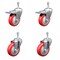 Service Caster 3 Inch Red Polyurethane Swivel 3/8 Inch Stem Caster Total Lock Brake SCC, 2PK SCC-TSTTL20S314-PPUB-RED-381615-2-S2 - alternate 1